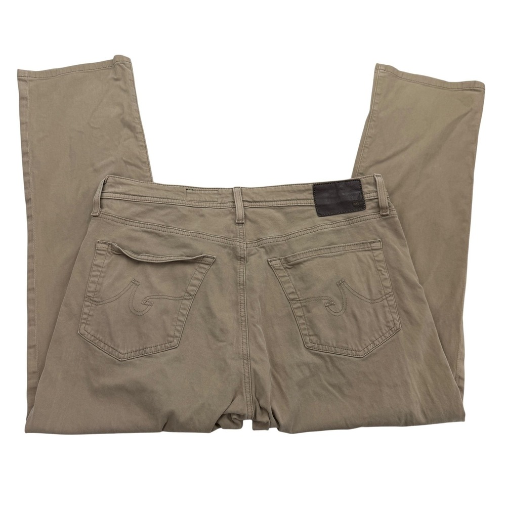 AG Adriano Goldschmied Pants Mens 34 X 29 Beige Chino The Everett Slim Straight